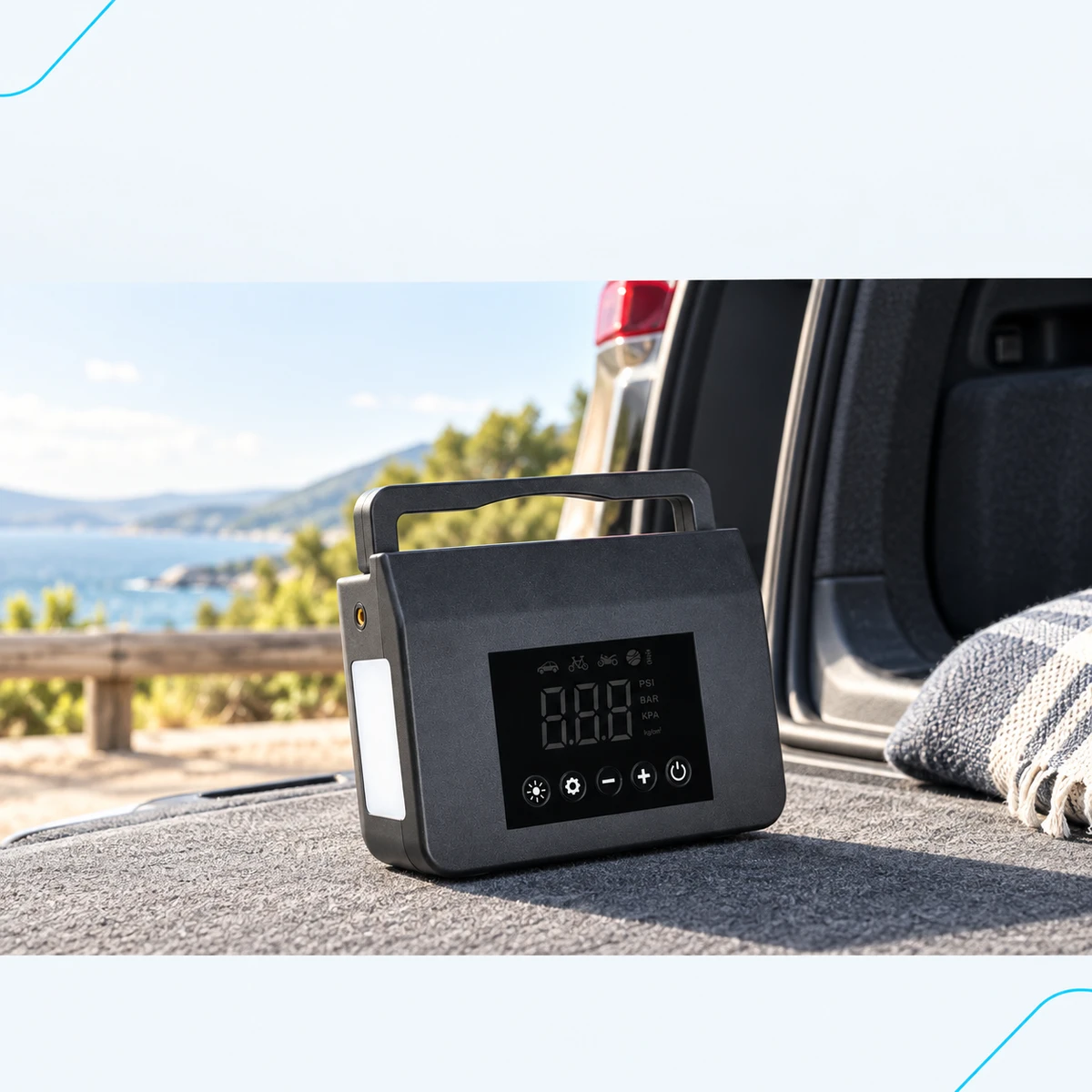 Como usar, transportar ou conservar Auxiliar de Partida 12V com Compressor de Ar 150 PSI
